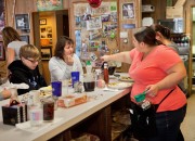 Christina tops off the coffee